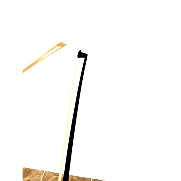 Violin Bow Black Carbon Fiber Real Horsehair Ebony Frog leather Grip - Picture 8 of 10